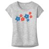 OCSO Multi-Colors Sublimatable Ladies PosiCharge Electric Heather Sporty Tee Thumbnail