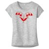 OCSO Multi-Colors Sublimatable Ladies PosiCharge Electric Heather Sporty Tee Thumbnail