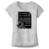 OCSO Multi-Colors Sublimatable Ladies PosiCharge Electric Heather Sporty Tee Thumbnail