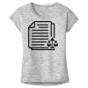 OCSO Multi-Colors Sublimatable Ladies PosiCharge Electric Heather Sporty Tee Thumbnail