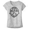 OCSO Multi-Colors Sublimatable Ladies PosiCharge Electric Heather Sporty Tee Thumbnail