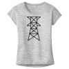 OCSO Multi-Colors Sublimatable Ladies PosiCharge Electric Heather Sporty Tee Thumbnail