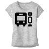 OCSO Multi-Colors Sublimatable Ladies PosiCharge Electric Heather Sporty Tee Thumbnail