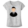 OCSO Multi-Colors Sublimatable Ladies PosiCharge Electric Heather Sporty Tee Thumbnail