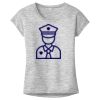 OCSO Multi-Colors Sublimatable Ladies PosiCharge Electric Heather Sporty Tee Thumbnail