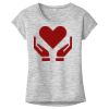 OCSO Multi-Colors Sublimatable Ladies PosiCharge Electric Heather Sporty Tee Thumbnail