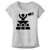 OCSO Multi-Colors Sublimatable Ladies PosiCharge Electric Heather Sporty Tee Thumbnail