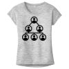 OCSO Multi-Colors Sublimatable Ladies PosiCharge Electric Heather Sporty Tee Thumbnail