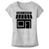 OCSO Multi-Colors Sublimatable Ladies PosiCharge Electric Heather Sporty Tee Thumbnail