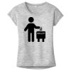 OCSO Multi-Colors Sublimatable Ladies PosiCharge Electric Heather Sporty Tee Thumbnail