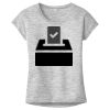 OCSO Multi-Colors Sublimatable Ladies PosiCharge Electric Heather Sporty Tee Thumbnail