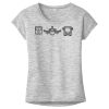OCSO Multi-Colors Sublimatable Ladies PosiCharge Electric Heather Sporty Tee Thumbnail