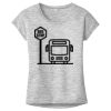OCSO Multi-Colors Sublimatable Ladies PosiCharge Electric Heather Sporty Tee Thumbnail