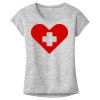 OCSO Multi-Colors Sublimatable Ladies PosiCharge Electric Heather Sporty Tee Thumbnail