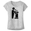 OCSO Multi-Colors Sublimatable Ladies PosiCharge Electric Heather Sporty Tee Thumbnail