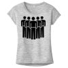 OCSO Multi-Colors Sublimatable Ladies PosiCharge Electric Heather Sporty Tee Thumbnail