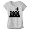 OCSO Multi-Colors Sublimatable Ladies PosiCharge Electric Heather Sporty Tee Thumbnail