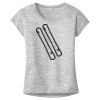 OCSO Multi-Colors Sublimatable Ladies PosiCharge Electric Heather Sporty Tee Thumbnail