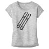 OCSO Multi-Colors Sublimatable Ladies PosiCharge Electric Heather Sporty Tee Thumbnail